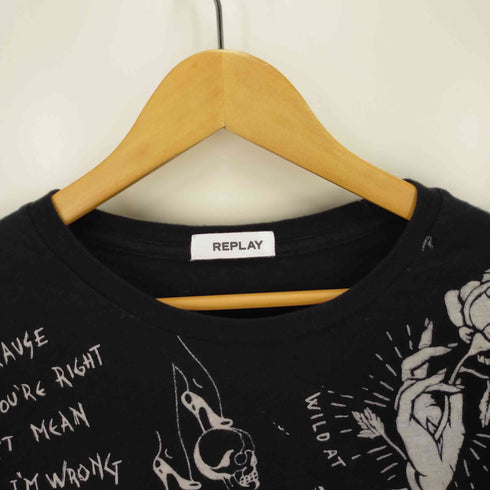 リプレイ REPLAY 英字プリントクルーネックTシャツ Y2K メンズ
