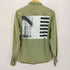 ザラ ZARA DENIM OVERSHIRT バックプリント デニム シャツ ジャケット メンズ import:M