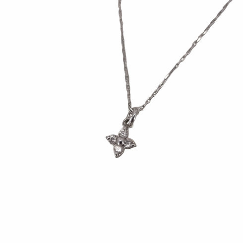 サマンサティアラ Samantha Tiara 10kチェーン ダイヤモンド0.05 st フラワーモチーフネックレス レディース