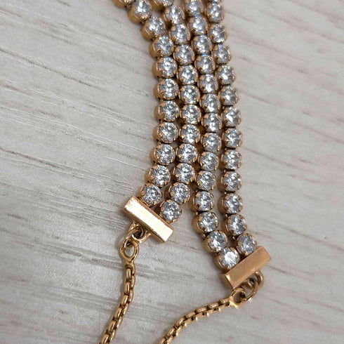 スワロフスキ SWAROVSKI 2連チェーンブレスレット レディース