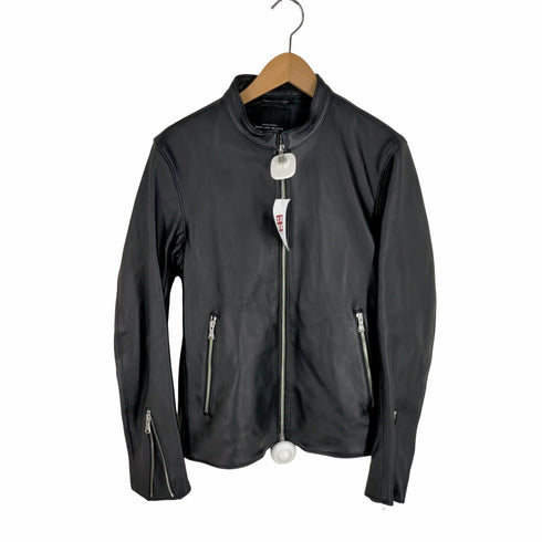 ユナイテッドアローズグリーンレーベルリラクシング UNITED ARROWS green label relaxing ラムレザー シングルライダースジャケット メンズ JPN:M