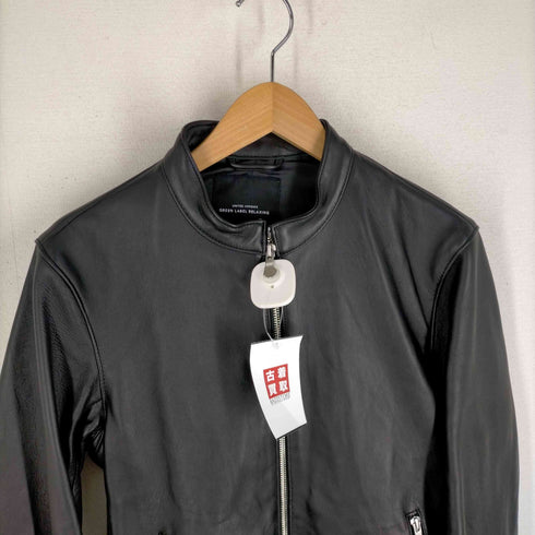 ユナイテッドアローズグリーンレーベルリラクシング UNITED ARROWS green label relaxing ラムレザー シングルライダースジャケット メンズ JPN:M