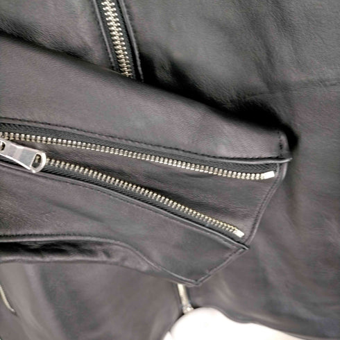 ユナイテッドアローズグリーンレーベルリラクシング UNITED ARROWS green label relaxing ラムレザー シングルライダースジャケット メンズ JPN:M