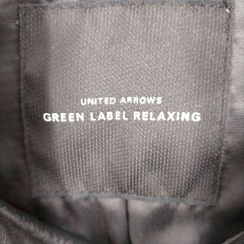 ユナイテッドアローズグリーンレーベルリラクシング UNITED ARROWS green label relaxing ラムレザー シングルライダースジャケット メンズ JPN:M