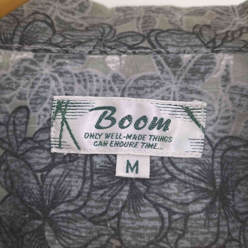 フルギ BOOM リネン混 フローラル アロハシャツ 木ボタン メンズ import:M