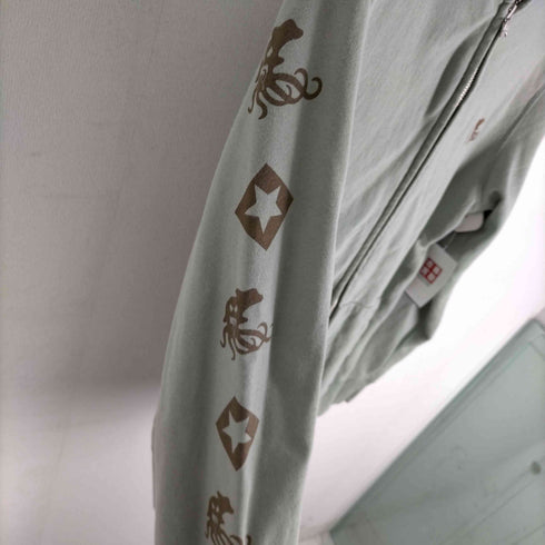 アベイシングエイプ A BATHING APE 00S アーカイブ オクトパス期 袖プリント 裏地ガールプリント フルジップ プリントパーカー メンズ JPN:L
