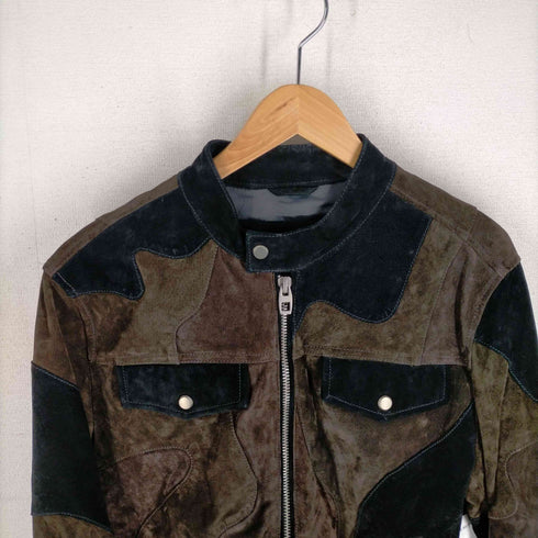 ザラマン ZARA MAN Y2K スウェード切替 短丈 レザージャケット メンズ JPN:M