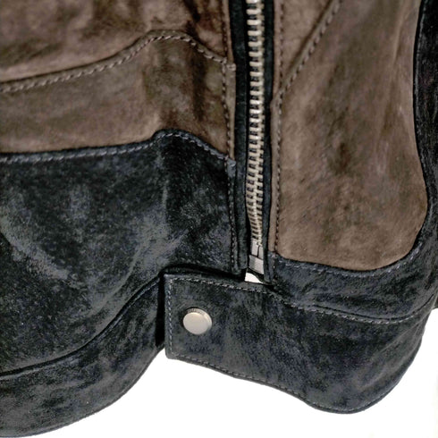 ザラマン ZARA MAN Y2K スウェード切替 短丈 レザージャケット メンズ JPN:M