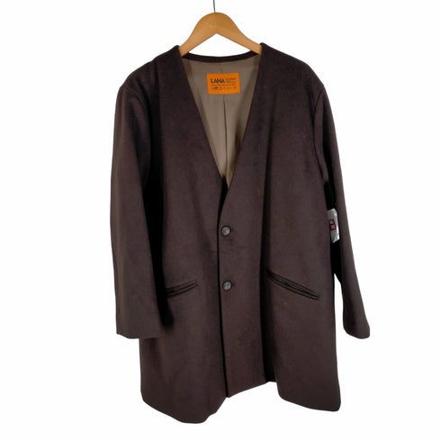 ジャーナルスタンダードレリューム JOURNAL STANDARD relume LANA WOOL 140S ビーバー ノーカラーコート メンズ JPN:M