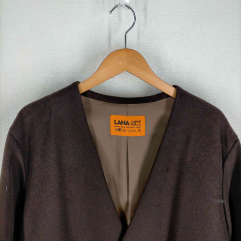 ジャーナルスタンダードレリューム JOURNAL STANDARD relume LANA WOOL 140S ビーバー ノーカラーコート メンズ JPN:M