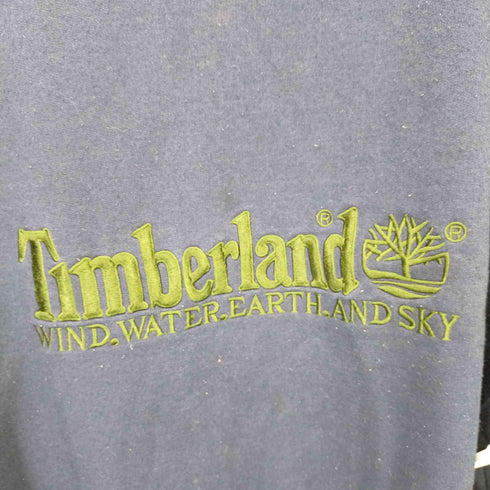 ティンバーランド Timberland フロントロゴ刺繍バイカラークルーネックスウェットシャツ メンズ