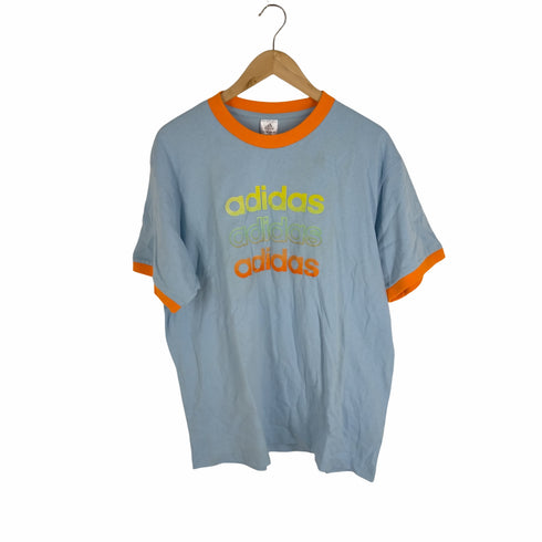 アディダス adidas 00S ロゴプリントクルーネックリンガーTシャツ メンズ JPN:M