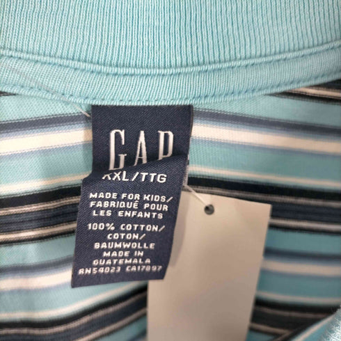 ギャップ Gap 00S OLD マルチボーダープリントクルーネックTシャツ メンズ XXL