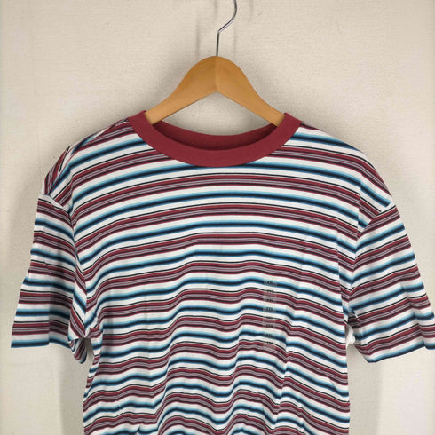 ギャップ Gap 00S OLD マルチボーダープリントクルーネックTシャツ メンズ JPN:XXL