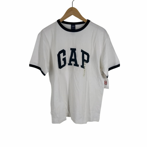 ギャップ Gap 00S OLD アーチロゴクルーネックリンガーTシャツ メンズ XXL