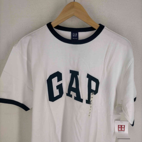 ギャップ Gap 00S OLD アーチロゴクルーネックリンガーTシャツ メンズ XXL