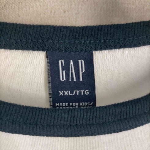 ギャップ Gap 00S OLD アーチロゴクルーネックリンガーTシャツ メンズ XXL
