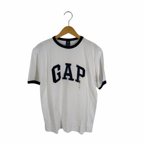 ギャップ Gap 00S OLD アーチロゴクルーネックリンガーTシャツ メンズ XXL