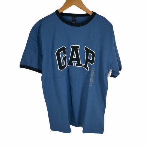 ギャップ Gap 00S OLD アーチロゴクルーネックリンガーTシャツ メンズ JPN:XXL