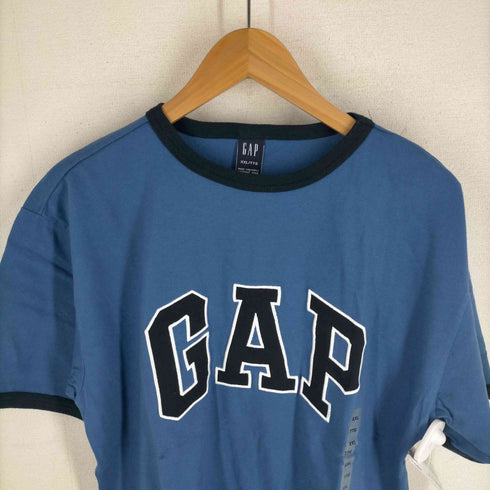 ギャップ Gap 00S OLD アーチロゴクルーネックリンガーTシャツ メンズ JPN:XXL