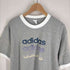 アディダス adidas 00S ロゴプリントクルーネックリンガーTシャツ メンズ XO