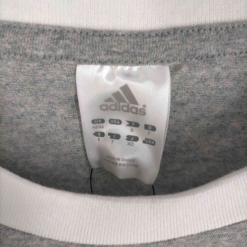 アディダス adidas 00S ロゴプリントクルーネックリンガーTシャツ メンズ XO