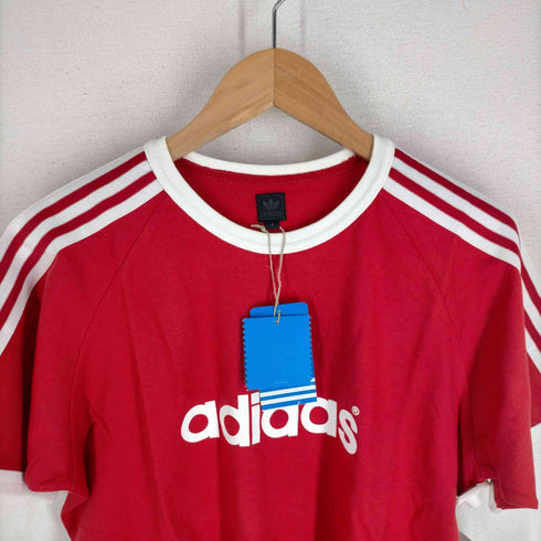 アディダス adidas 00S ロゴプリントクルーネックリンガーTシャツ メンズ JPN:0