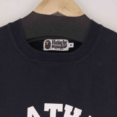 アベイシングエイプ A BATHING APE APES TOGETHER STRONG 前Vラグランスウェット メンズ JPN:M