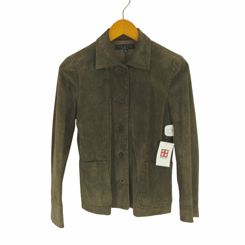 SLITZ ピッグレザー スウェード シャツ ジャケット レディース JPN:40