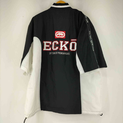エコー ecco 両面刺繍半袖ナイロンジャケット メンズ
