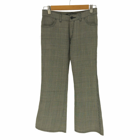 ジュンヤワタナベコムデギャルソン JUNYA WATANABE COMME des GARCONS AD2003 04SS 千鳥格子 フレア スラックスパンツ ローライズ レディース JPN:M