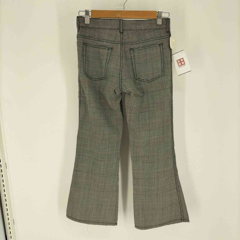 ジュンヤワタナベコムデギャルソン JUNYA WATANABE COMME des GARCONS AD2003 04SS 千鳥格子 フレア スラックスパンツ ローライズ レディース JPN:M