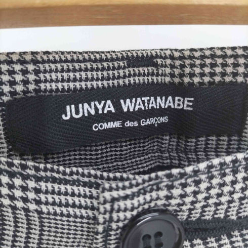 ジュンヤワタナベコムデギャルソン JUNYA WATANABE COMME des GARCONS AD2003 04SS 千鳥格子 フレア スラックスパンツ ローライズ レディース JPN:M