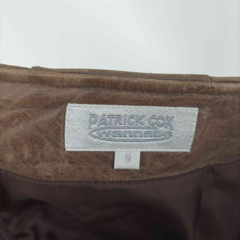 パトリックコックス PATRICK COX カウレザー スリット スカート 牛革 レディース 9
