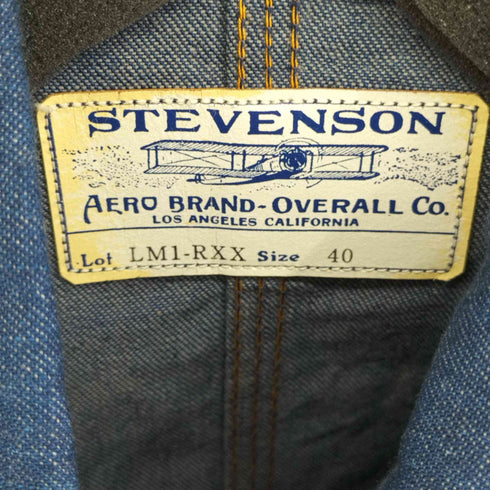 スティーブンソンオーバーオール STEVENSON OVERALL CO. LM1-RXX デニムカバーオールジャケット メンズ US:40