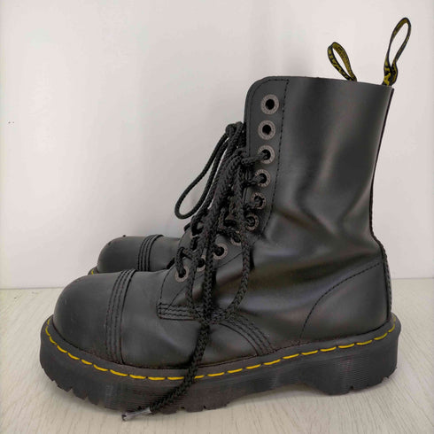 ドクターマーチン Dr.Martens 10ホール厚底ブーツ スチールトゥ アイレット レディース UK:4
