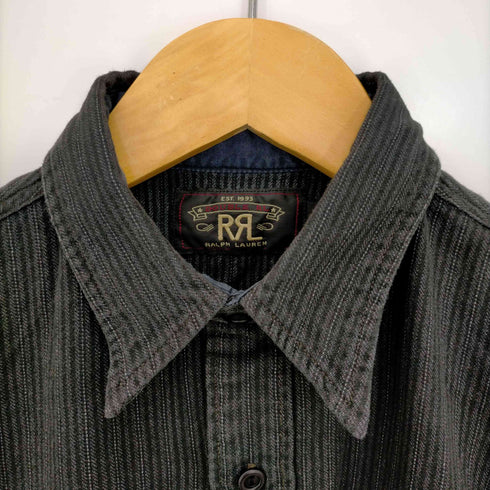 ダブルアールエル ラルフローレン RRL RALPH LAUREN チンスト付 ストライプワークシャツ メンズ import:XS