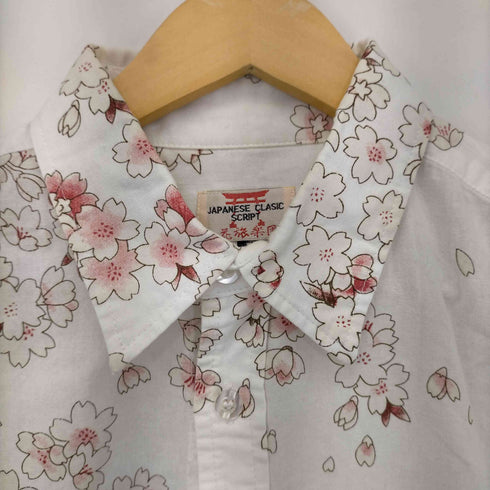 japanese classic script 花旅楽団 桜吹雪プリント L/S シャツ メンズ JPN:M