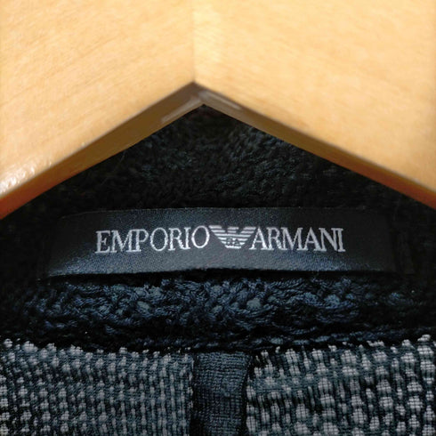 エンポリオアルマーニ EMPORIO ARMANI ジャガード織ニットジップアップジャケット メンズ JPN:48