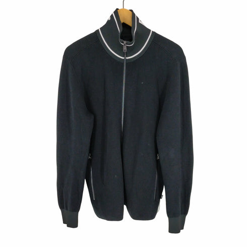 ヒューゴボス HUGO BOSS スタンドカラーニットジップアップブルゾン メンズ JPN:L