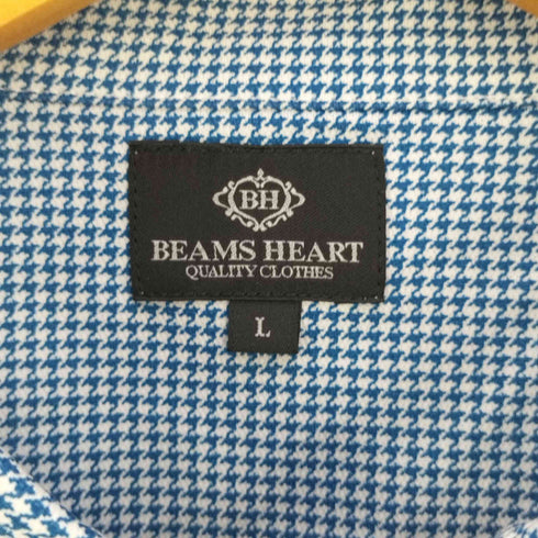 ビームスハート BEAMS HEART ハニカムプリント カッタウェイカラー ポロシャツ メンズ JPN:L