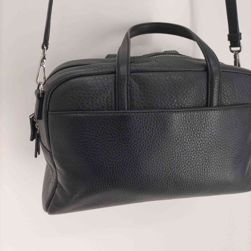 アニエスベーボヤージュ agnes b. VOYAGE エンボス ロゴ ボストン バッグ 2WAY COW LEATHER 牛革 レディース FREE