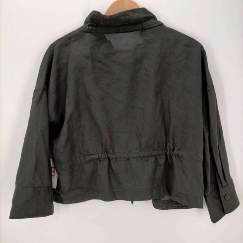 マカフィー MACPHEE 23SS コットンリネンパナマクロス ネックギャザージャケット レディース JPN:36