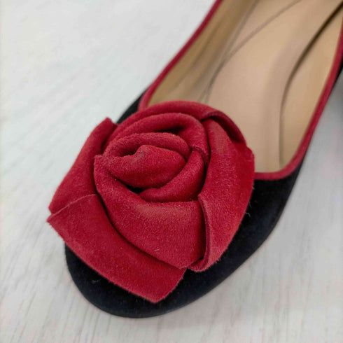 ケイトスペード Kate spade イタリア製 バラ スエード パンプス レディース 7 1/2