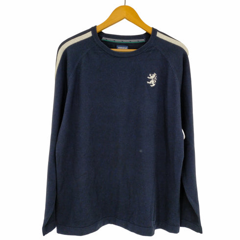 アドミネラルゴルフ Admiral GOLF 刺繍ロゴ クルーネックラインニット メンズ LL