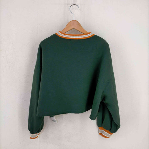 グリーム gleam 胸刺繍 ショート丈スウェット レディース FREE