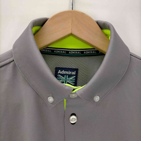 アドミネラルゴルフ Admiral GOLF 刺繍ロゴ ボタンダウン 長袖ポロシャツ メンズ LL