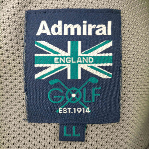 アドミネラルゴルフ Admiral GOLF 刺繍ロゴ ボタンダウン 長袖ポロシャツ メンズ LL