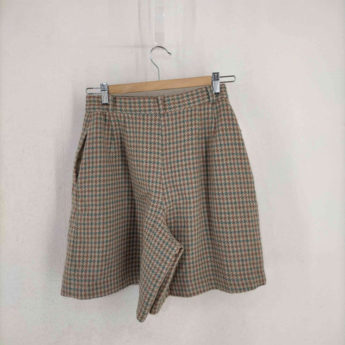 千鳥格子 2タックチェックショートパンツ レディース