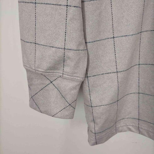 アドミネラルゴルフ Admiral GOLF 刺繍ロゴ 格子柄 ボタンダウン 長袖ポロシャツ メンズ LL
